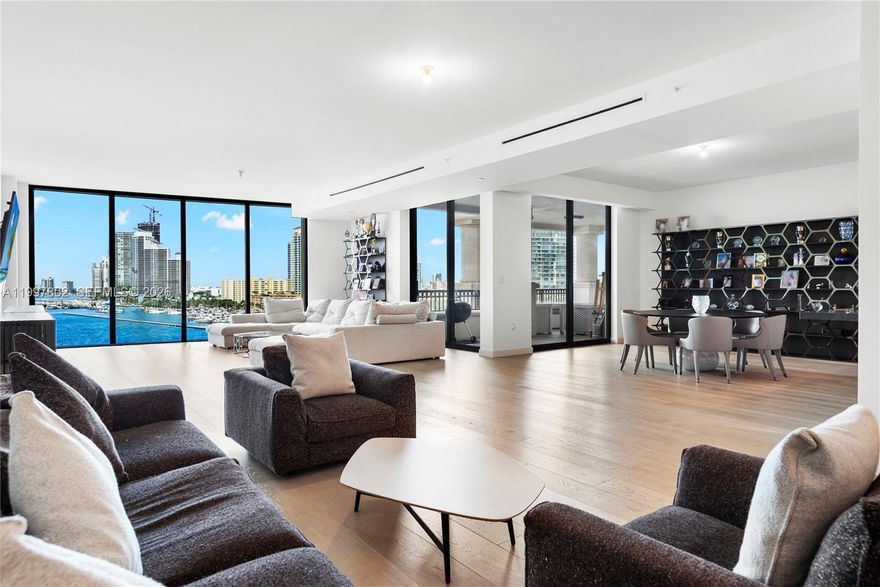 Own the pinnacle of luxury living at Fisher Island’s newest masterpiece, Palazzo Della Luna. This 3BR/3.5BA residence spans 3,620 sq ft and is accessed via a private elevator, offering immediate exclusivity. Wide-plank oak floors, floor-to-ceiling windows, and a wraparound terrace showcase breathtaking views of the Bay, Ocean, Miami Beach, and Fisher Island Club. The Boffi kitchen features Miele and Sub-Zero appliances, a wine cooler, and a dramatic 16-ft marble island—perfect for effortless entertaining. The expansive primary suite opens to the terrace, where tranquil water views set the tone for each day. The spa-like bathroom offers a glass shower and elegant oval soaking tub. Live the lifestyle of a six-star Palazzo within the unmatched privacy and prestige of Fisher Island. Your extraordinary home awaits.