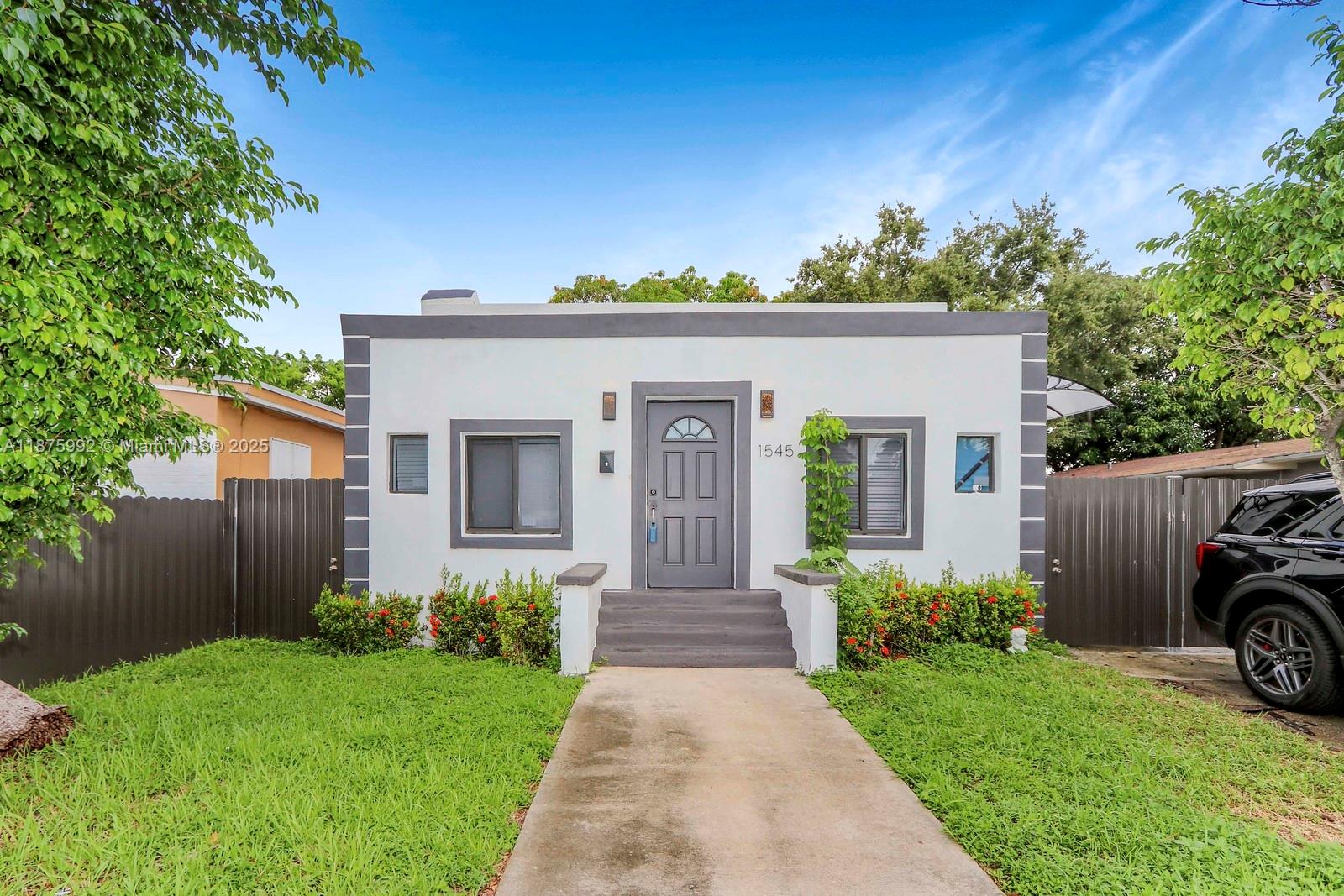 Step into modern living with this beautifully upgraded 2-bedroom, 1-bathroom home, perfectly designed for comfort and style. Tiled throughout, it features an inviting open kitchen with sleek finishes, ideal for creating memorable meals. The master suite is a highlight, offering dual closets for ample storage and a serene space to unwind. The bathroom has been luxuriously updated with contemporary touches, providing a spa-like experience at home. Enjoy the convenience of an interior laundry room, making chores a breeze. The spacious backyard offers plenty of room for relaxation, entertaining, or creating your dream outdoor oasis. This property has a studio currently rented. Move-in ready with all the modern upgrades you’ve been looking for - don’t miss this gem!