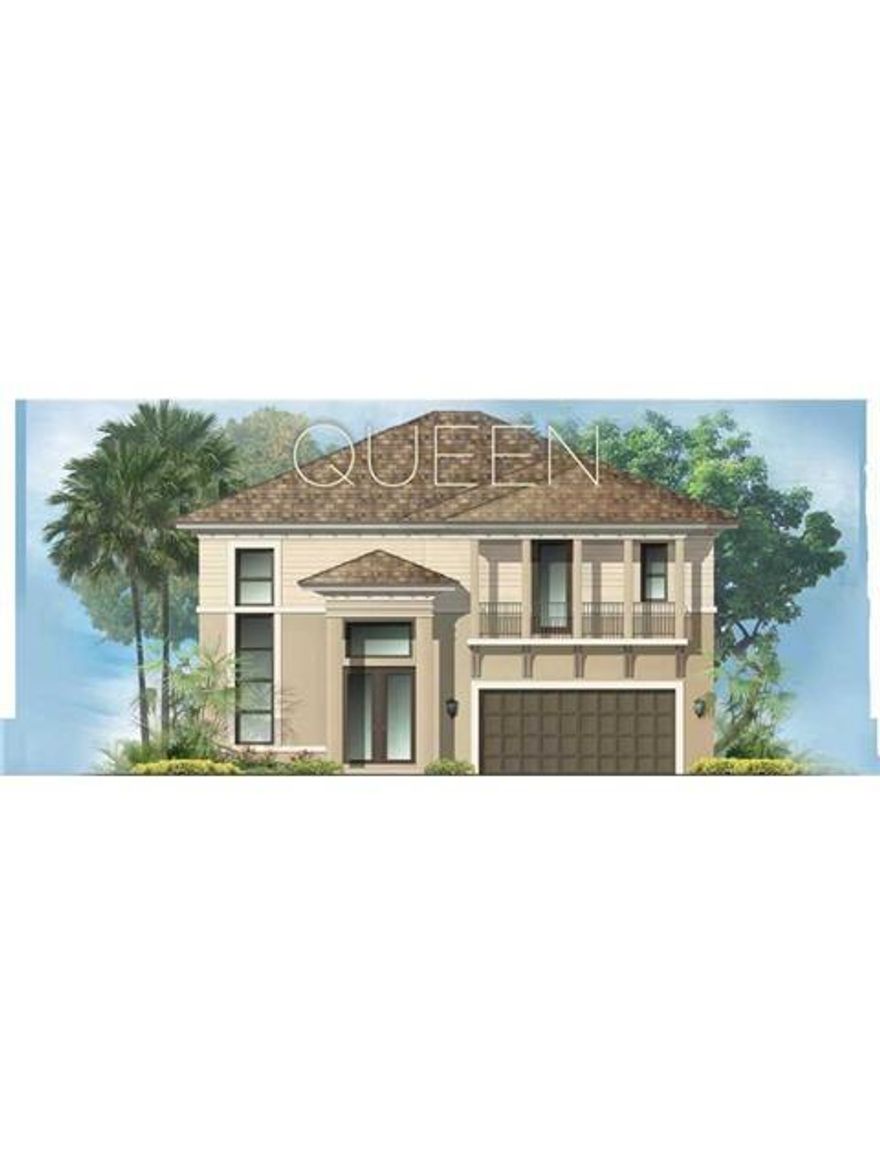 GREAT OPPORTUNITY TO PURCHASE A BEAUTIFUL NEW CONTEMPORARY/CLASSIC HOME AT PALM ESTATES AT PRE-CONSTRUCTION PRICES.ALL 25 RESIDENCES DESIGNED TO OFFER ELEGANT,MODERN & COMFORTABLE SPACES.STANDARD FEATURES=S/S APPS,WOOD CABINETS/GRANITE CNTRS KITCHEN/BATHS , IMPACT W/D,PREWIRED CABLE/INTERNET,SPACIOUS CLOSETS,ENERGY EFF A/C UNIT/WATER HTR,2 CAR GAR,DRIVEWAY PAVERS,FLAT ROOF TILES,COV TERR/BALCONY, +. NO HOMEOWNER'S ASSOC. ESTIMATED COMPLETION DATE 3RD QTR 2017.