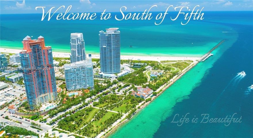 This Exquisite Portofino Towers’ Residence in the coveted South Beach, close to the finest restaurants & shoppes of South of Fifth. Breathtaking views of the Miami skyline, Fisher Island, Key Biscayne from all rooms & terraces. Gorgeous property, fully furnished, on the 26th floor, with a semi-private elevator, huge master suite & bath. Large foyer & kitchen w/ breakfast nook. Savor unique Sunrise & Sunsets 5-star amenities, pools & towel service, lounges & cabanas, world-class fitness & Spa, tennis courts, concierge, valet parking, 24hr security