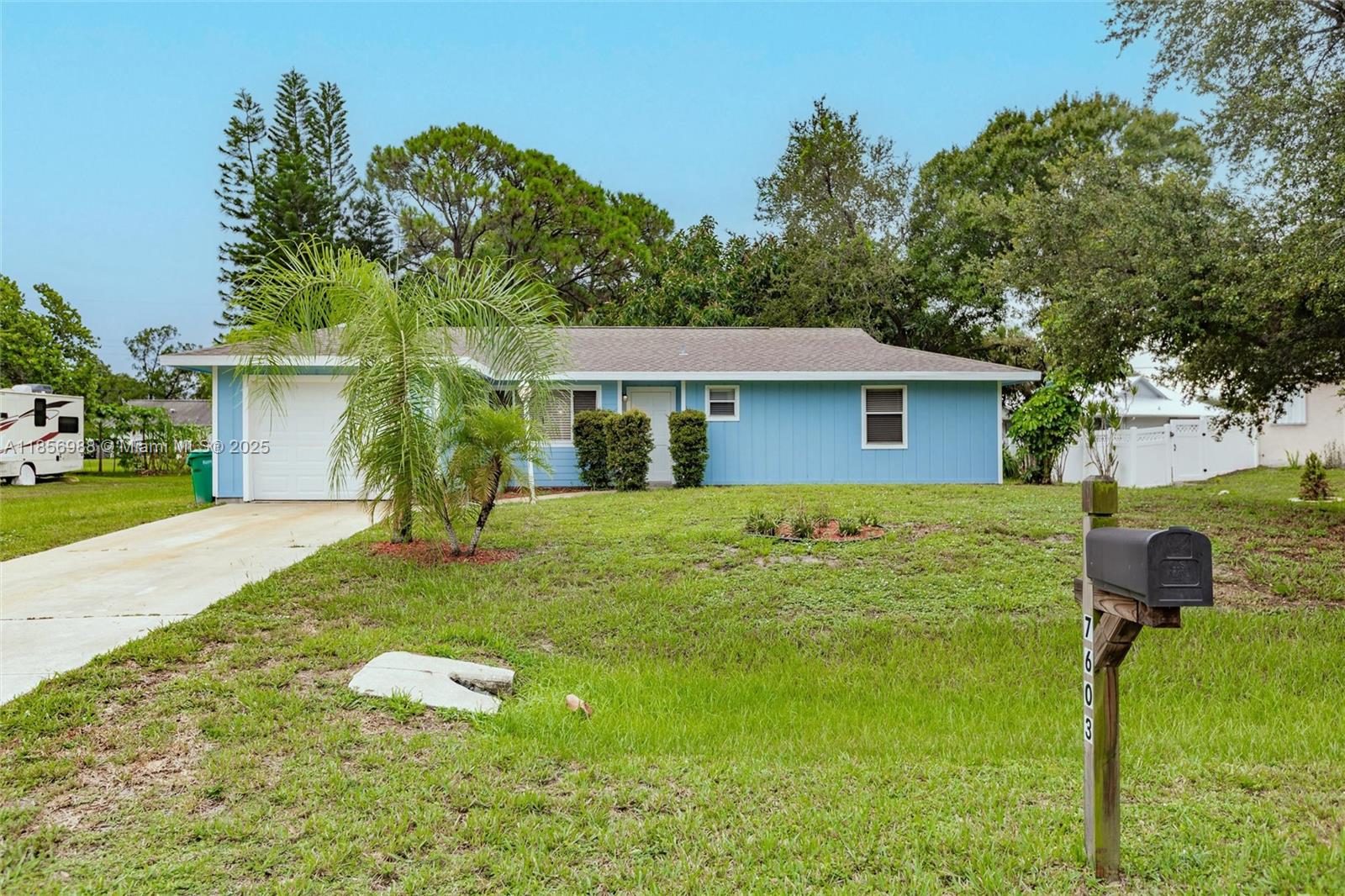 Welcome to this charming Fort Pierce home with fantastic curb appeal, featuring a spacious front and back yard, perfect for outdoor living. Step inside to an inviting living room that flows into the kitchen with stainless steel appliances and a separate laundry room for added convenience. Updated tile bathrooms, ceiling fans, window treatments and granite countertops ae just a few of the upgrades. The home is finished with durable LVP flooring throughout, offering both style and low maintenance. A wonderful opportunity to own a move-in ready home with room to relax and enjoy.