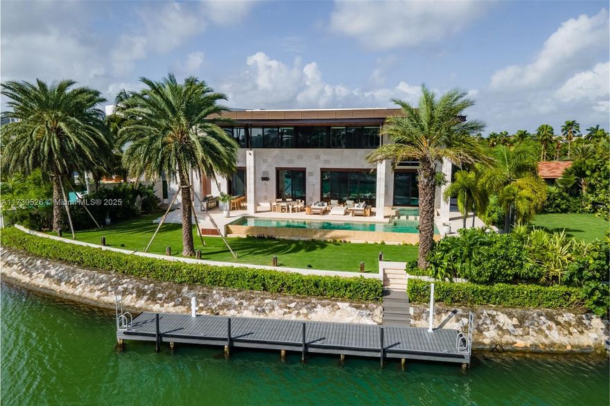 Located in one of the most exclusive areas of Cancun is this impressive residence that redefines luxury & comfort. Every detail has been carefully selected to offer an unparalleled living experience. Main house is 1502m2. Main level is perfect for entertaining, with great room, bar, dining, kitchen, breakfast nook & media room. There is also a large office. Step outside to the lanai, pool & outdoor kitchen. Access to 2 full ext baths. Upstairs are 5 Bdrms, 3 are en suite. Basement level is for the car enthusiast with room for 6 cars, an area for all your auto tools, as well as a bunk room & 3 full baths. Guest house has 1 bed, 1.5 baths, pool, garage for 3 cars.Games room has mens & womens bathrooms. All this sits on over ½ acre of land. Boat docks, room for up to a 60’ boat. MLW of 3’.