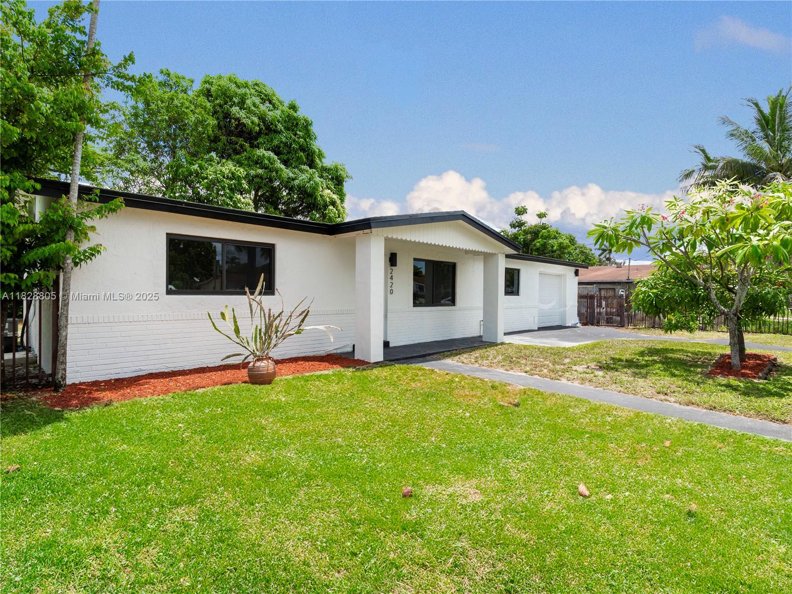 Beautiful 4-bedroom home in located in Miami Gardens featuring brand-new flooring throughout, a 2025 shingle roof, impact windows throughout and a modern kitchen equipped with stainless steel appliances. Additional highlights included a one-car garage, a utility/laundry room, Florida room and a storage shed in the backyard. This spacious backyard is ideal for entertaining with direct views of the lake.
