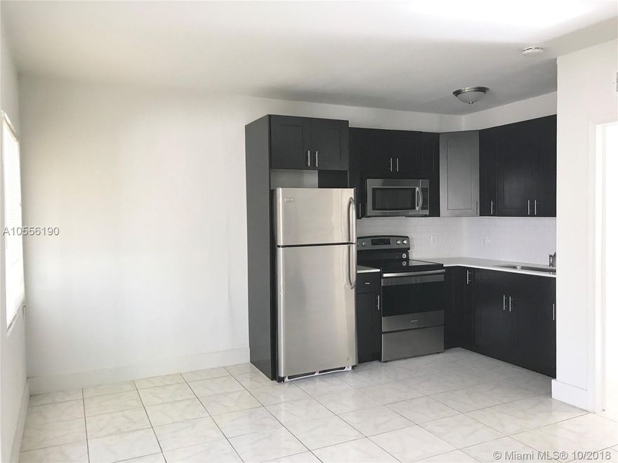 Recently renovated apartment in Little Havana with impact windows. Near Marlins Park, Brickell & Downtown. Close to transportation hubs. Assigned parking with LED lighting. Owner pays for trash, water & sewer. Professionally managed. $50.00 application fee per adult. First month and security moves you in. NO PETS ALLOWED.