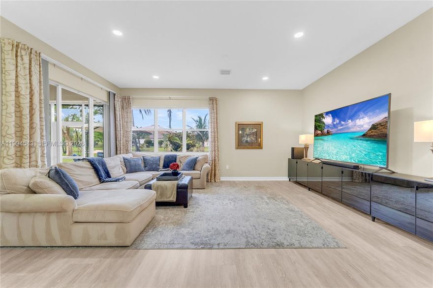 Located on a quiet cul-de-sac in the desirable Imagination Farms community, this beautifully remodeled 4-bedroom, 3-bathroom home offers a blend of thoughtful design, functionality, and modern updates. The property features a new roof, spacious three-car garage and well-maintained curb appeal that creates a welcoming first impression.

Inside, the home has been fully updated with contemporary finishes, an open and flexible layout, and abundant natural light throughout. The main living areas connect seamlessly, providing a comfortable flow for a variety of everyday uses. The kitchen and living spaces offer clean lines and updated details, creating a cohesive and move-in ready environment.

The home includes four well-proportioned bedrooms and three updated bathrooms, offering flexibility for a range of living arrangements, workspace needs, or guest accommodations. Each space has been designed with both comfort and practicality in mind.

The backyard overlooks a peaceful waterfront setting, providing a calm outdoor environment with space to relax or enjoy the view. The cul-de-sac location offers reduced through traffic while still maintaining convenient access to nearby roadways, shopping, dining, parks, and other local amenities.

This property presents an opportunity to own a fully remodeled home in an established community with a functional layout, updated features, and a convenient location.