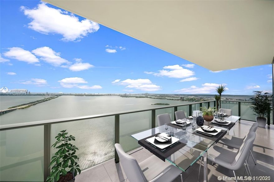 Live on top of the world in the newly built One Paraiso Condo tower in Edgewater, PH 5101 features 3,015 of interior space and 666 sq ft of exterior. Enjoy the magnificent unobstructed views of the bay and downtown from this 4 bedroom, 4 bathroom PH with East-South and West exposures. One Paraiso is a full service building designed by world renowned designer Piero Lissoni and it offers all kinds of amenities. Unit will be completed in April 2021. Easy to show.