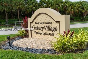 Beautiful and well-maintained 2 beds / 1.5 bath unit located on the first floor in the highly desirable Century Village 55+ community in Pembroke Pines. This unit features vinyl flooring throughout, an updated kitchen, and a spacious screened patio with garden views. Parking space conveniently located right in front of the unit. Enjoy resort-style living with access to a clubhouse, fitness center, multiple pools, tennis courts, transportation services, and more. Rent includes water, cable, internet, and access to all amenities. Easy to show – use Showing Time. Association approval required. Minimum 650 credit score. 1 occupant must be 55+, no one under 18. No pets per HOA. Tenants occupied until Sept.30/25.