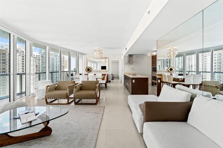 Spacious and fully furnished 2BD/2BA at Icon Brickell – Tower II. Comfortable and well-equipped, this residence features marble floors throughout and floor-to-ceiling glass providing abundant natural light.

The building offers full-service amenities including 24-hour concierge, 5-star spa, fitness center, movie theater, Olympic-size pool with lounging areas, and on-site dining with Cipriani and Cantina La20.

** Lease must end no later than December 15th, 2026. No extensions permitted.
** Offered at a promotional rate of $4,600 due to ongoing exterior renovations impacting balcony access and views.

Please note: Balcony access is currently restricted due to the building’s exterior renovation. Windows are temporarily covered as part of the construction process, limiting visibility. Estimated completion: Oct–Dec 2026.