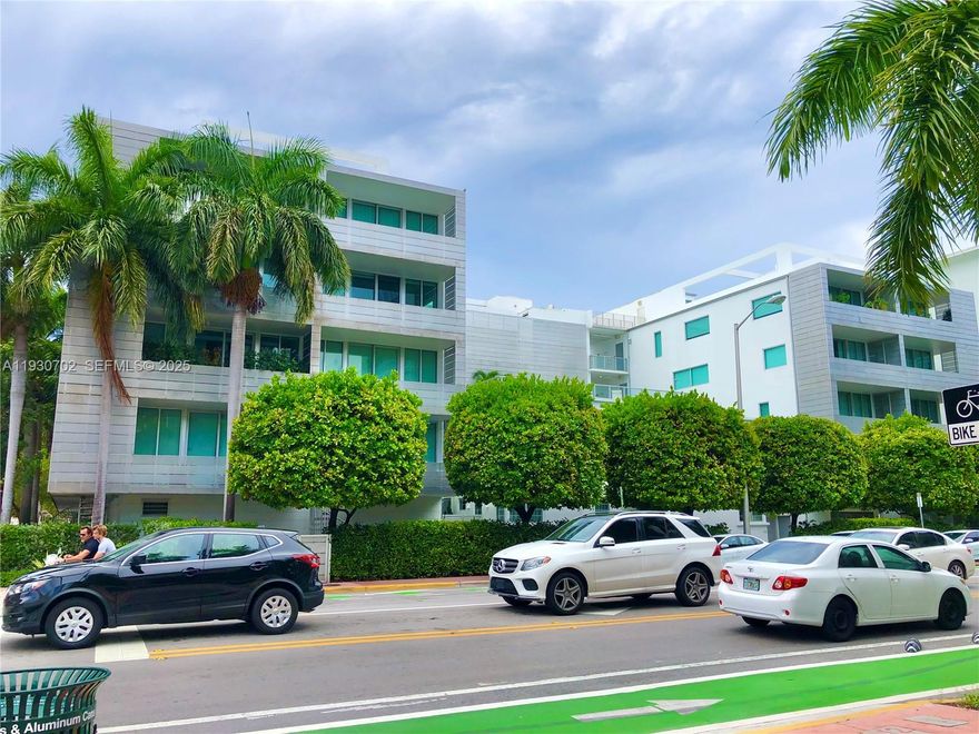 Beautifully Renovated 2/2 in the Mont Clair Facing Meridian, One Block from Lincoln Road. Open to any lease of at least six months. Fully Furnished.  Large Balcony.  Pool is adjacent to unit.