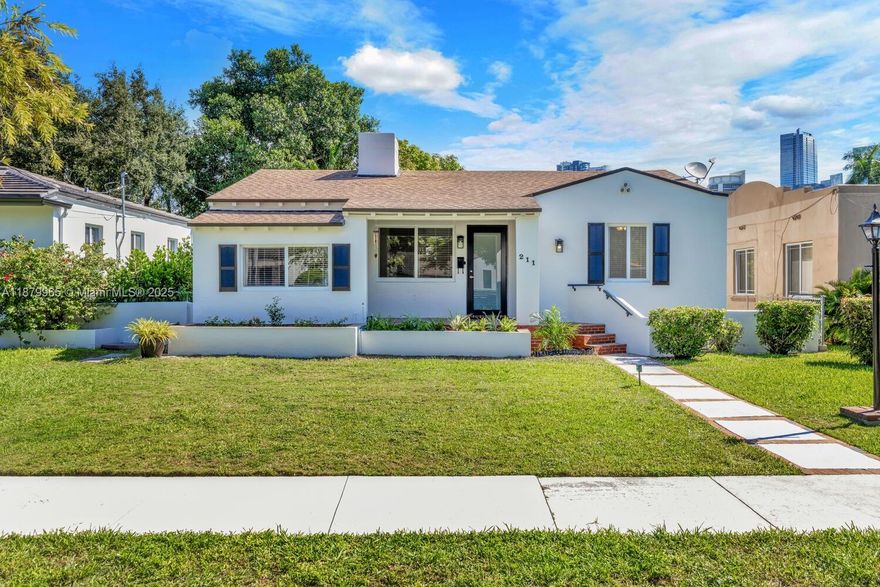 Beautifully Updated 3-Bedroom Home in The Roads! This 3-bedroom, 2-bath residence plus extra room/office combines modern upgrades with timeless charm. Step inside to find all-new wood floors, brand-new appliances, impact windows, and new recessed lighting throughout. The exterior and interiors have been freshly painted, and feature a cozy fireplace along with original nooks and arches that add warmth and character. Comfort is ensured with new AC ducts, attic insulation, and energy efficiency upgrades. The spacious yet private yard is perfect for kids and entertaining, making this home as practical as it is inviting. Incredible location only minutes away from the beach, Brickell, Downtown, the Grove, and more.