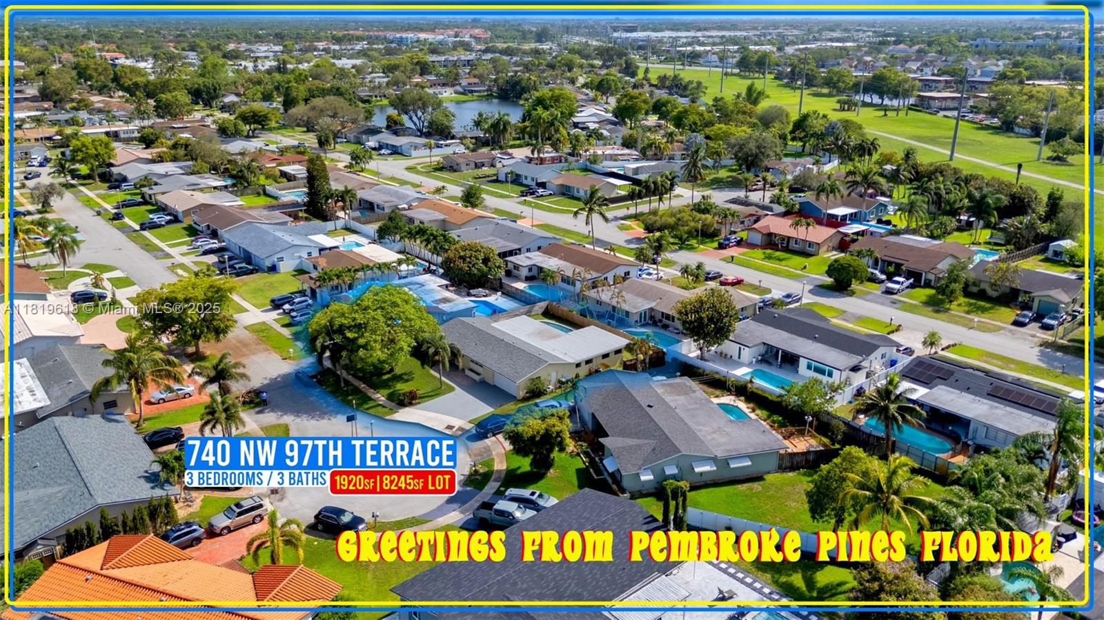 Property for Sale at 740 Nw 97th Ter, Pembroke Pines, Miami-Dade County, Florida - Bedrooms: 3 
Bathrooms: 3  - $710,000