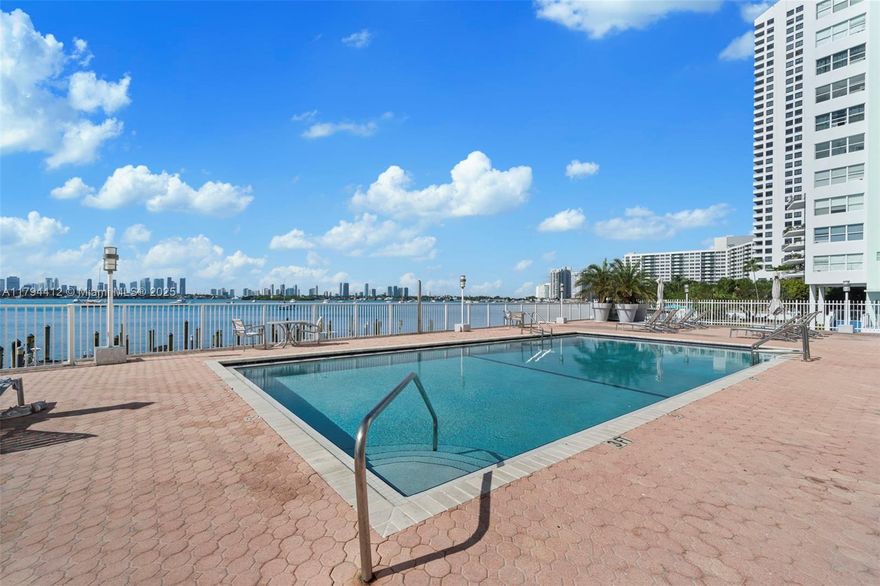 Beautiful remodeled apartment in the heart of South Beach. Fully remodeled and showcasing an open kitchen layout; this bright 1 bedroom with 1 and a half bath residence with partial water views boasts tons of closet space, 1 storage locker and 1 assigned parking space in the garage. The Bayview Terrace is a secure condominium located on the bay in the West Avenue corridor; just blocks from Lincoln Rd and the Beach; the pool is right on the bay, and the gym just adjacent also with a wonderful bay view. Doorman on watch 24 hours a day, bike & paddle board storage room. HOA fee covers Cable/Internet. 
 Dock for boat/jet ski based on availability 12 month lease @$500 x month.  Building passed 50 year Certification.