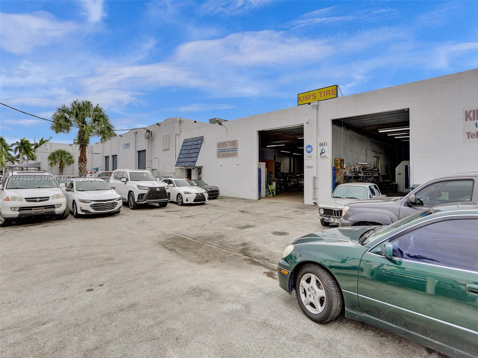 Commercial Space for lease - Ideal for Tire shop or automotive use. Only business for sale at $400,000 (includes inventory and equipment). Take advantage of this turnkey opportunity! We are offering a well-established 30 years in business Tire shop, spray paint booth and used auto shop. Whether you're an existing tire retailer or looking to launch your business in Doral, this space offer you location, long-term in business, equipment at the location, established clientele.