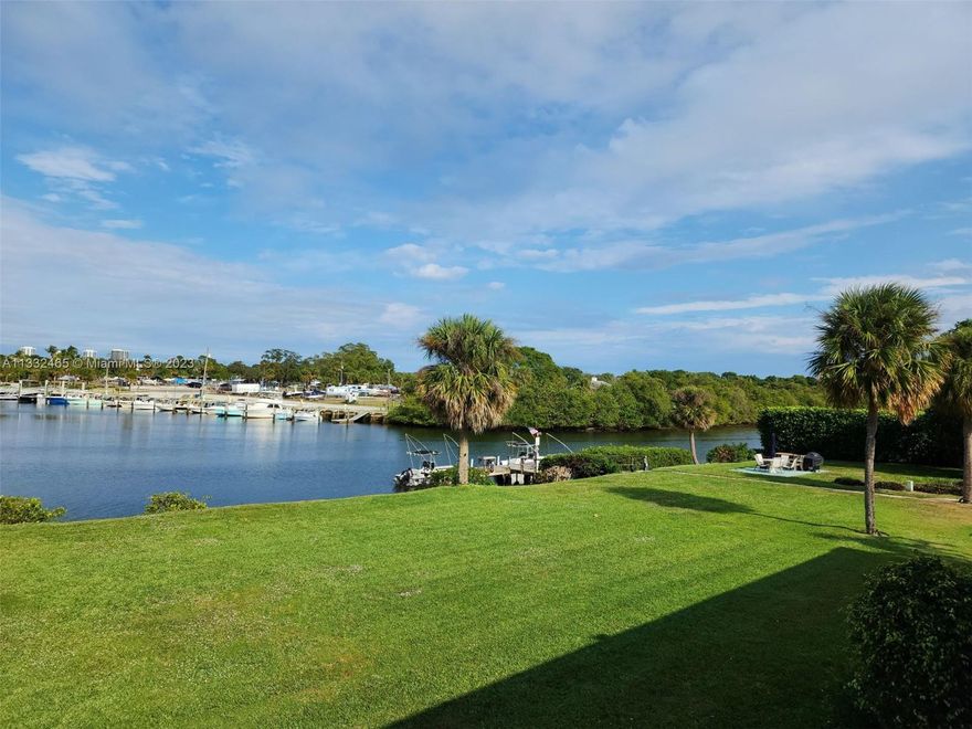 Beautifully remodeled waterfront condo available for an annual, unfurnished rent.  This charming unit is tiled throughout with crown moulding, upgraded baseboards, freshly painted, hurricane impact windows and sliders,  washer and dryer in the unit, stainless steel appliances in the kitchen with new cabinets, lighting and tiled backsplash.  The living room and both bedrooms open to a long balcony providing panoramic water views. The community offers a dock, picnic area, pool and laundry facilities.  Pets accepted on a case by case basis.  Available for immediate occupancy.  Close to great beaches, shopping, restaurants.