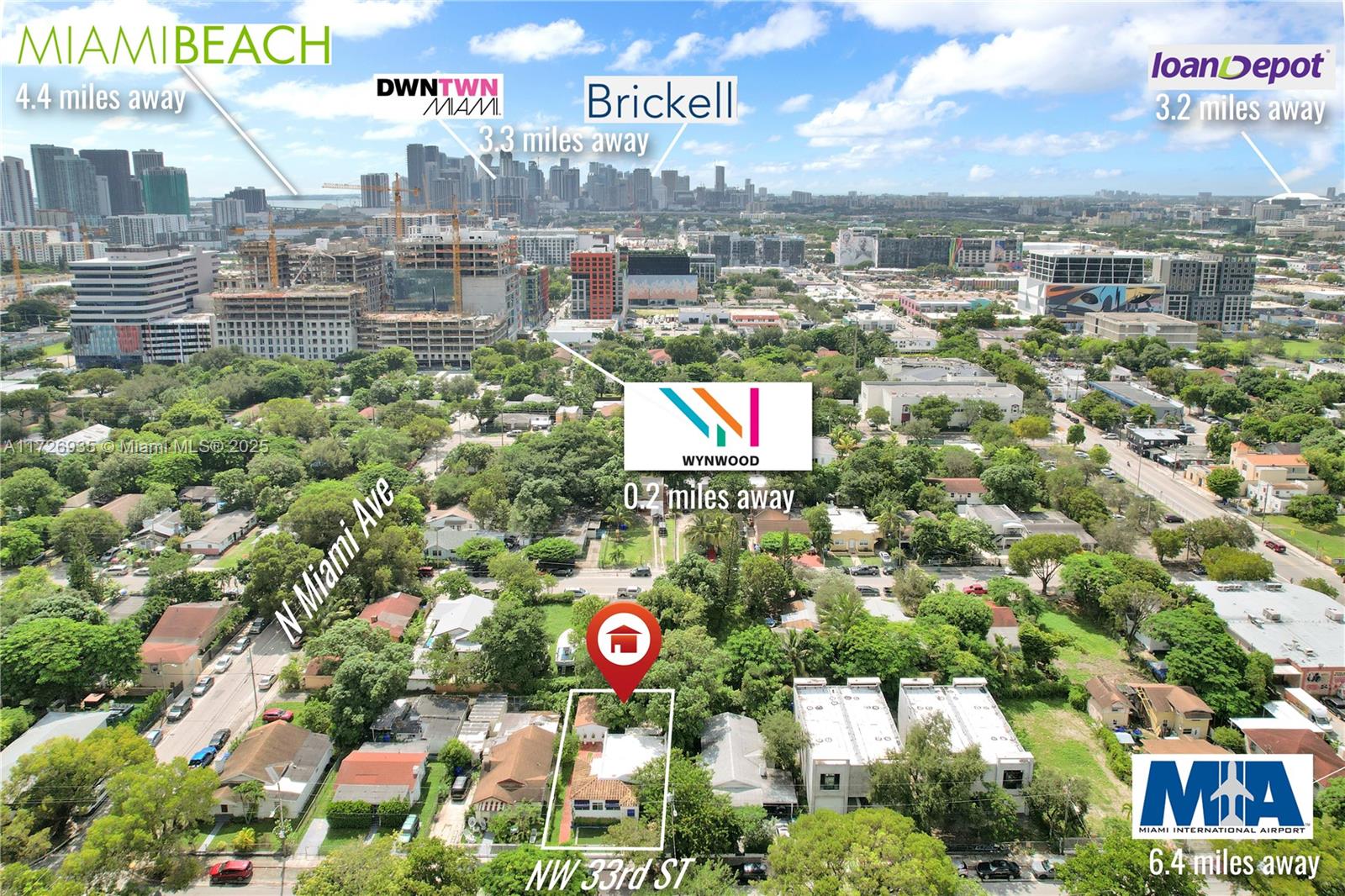 Welcome to a remarkable opportunity in the heart of Wynwood! This property, recently rezoned to T4R, offers a canvas for your visionary development. The house, sitting on a generous 5008 SQ FT lot which has been rezoned under the NDR-2 UrbanCore Opportunity Zone.With the flexibility to build up to 4 floors and accommodate up to 17 rental units, the potential is boundless. Zero parking also allowed to enable max number of units (3 floors & 70% lot coverage) The main house boasts 4 bedrooms and 3 bathrooms,ensuring spacious living,while a separate guest house adds versatility. Imagine crafting a modern masterpiece in this vibrant art and culture hub. Embrace the future,seize the moment – Wynwood awaits your transformative touch!This home is currently leased as AirBnB approx 138K/year