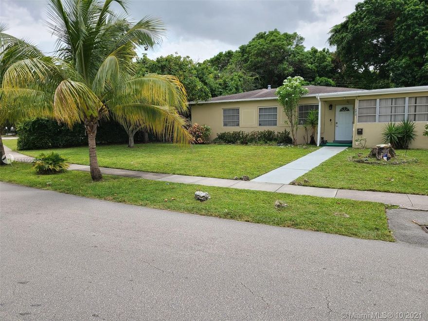 House needs TLC. A great opportunity to build or renovate your dream home in a great location!! Great size lot in the heart of the North Miami Beach community. Just a short walk to stores and community centers.This 4 bedroom 2 bathroom home is a great option for any size family.