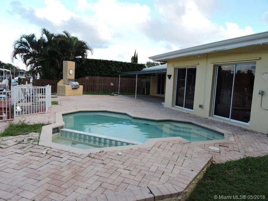 VIEW ON A OPEN CANAL ! WATERFRONT PROPERTY, 3/2 CHARMING FLORIDA HOME UPDATED IN MOVE IN CONDITION, FRESHLY PAINTED INSIDE AND OUT, NO FIXED BRIDGE , TERRACOTTA FLOOR & WOOD FLOOR IN BEDROOM, HOME FOR ENJOYMENT WITH FRIENDS AND FAMILY.JUST A FEW MINUTE WALK TO BAL HARBOUR MALL & THE BEACH. , POOL & BARBECUE. DOCK 75 FT . ALL CREATING A TRANQUIL PARADISE. PRIVATE SECURE GATED ISLAND 24-H. A MUST SEE ! CAN BE YOURS IF YOU OWN A BOAT!.