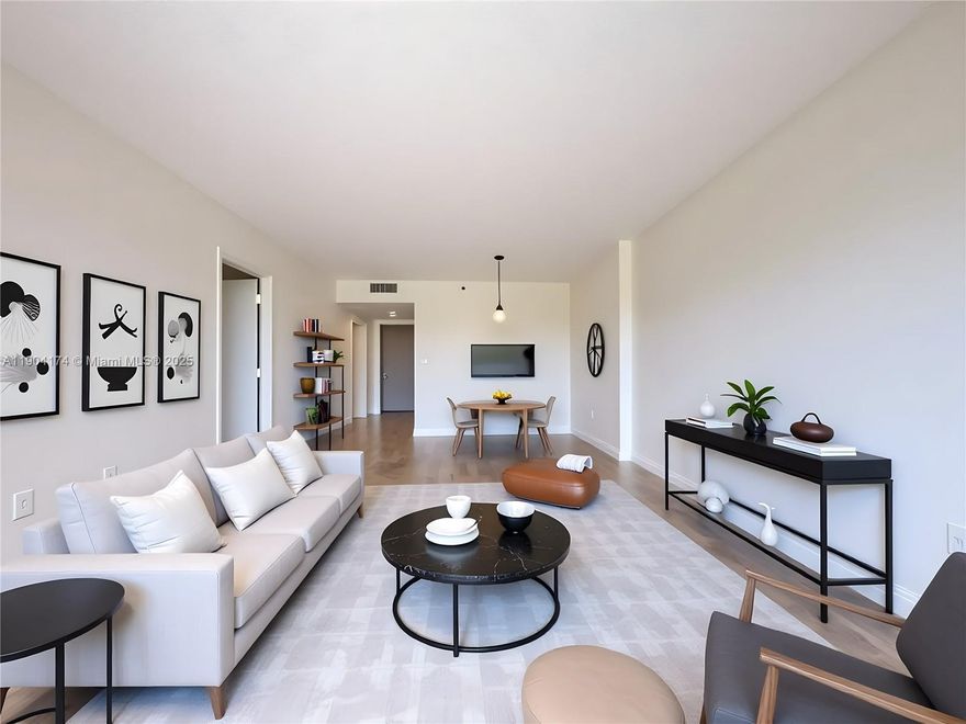 Spacious and bright 1 bedroom / 1 bathroom unit on the 3rd floor with floor-to-ceiling windows, great natural light, and a large private balcony. 782 sq ft. Includes a large walk-in closet plus an additional closet that can be converted into an office/workspace. Not furnished — photos are virtually staged. Two assigned parking spaces (1 garage + 1 outdoor). Laundry room located on the same floor. Well-maintained and secure building with gym, swimming pool, and dog park. Prime North Miami location — walking distance to Whole Foods, restaurants, and everyday conveniences. 10 minutes to Bal Harbour Shops and beaches. Pets allowed with $500 non-refundable pet deposit.  Available for immediate occupancy.  For Showings TEXT 347 331 8196  Lana