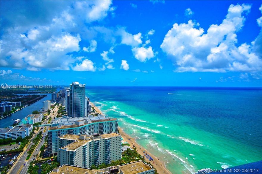 Located at the Hide beach Hotel and Residences, on the 39th floor, Lower Penthouse Level . Featuring  high ceilingt & breathtaking Ocean, and Intercoastal views. This spacious & well distributed 2 BED / 2 BATH with 1129 SQFT is perfect for both Investors and family vacations. Unit comes Fully Furnished with high end appliances. This turnkey gem is perfect for investment in rentals with potential to maximize income through AIRBNB, VRBO, and other vacation rental platforms. HYDE RESORT & RESIDENCES offers luxury amenities with Rooftop, pool, restaurant, bar with terrace seating, gym & Luxe Spa, coffee shop, beach service and more. Maintenance Includes electric, cable and internet. Easy to show! Nightly rentals allowed.