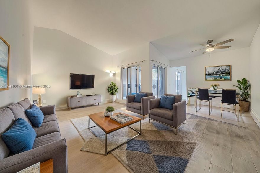 Discover the perfect blend of modern style and everyday convenience in this beautifully updated home, located just a 10-minute walk to the park and Weston Town Center, with proximity to A-rated schools. Inside, an open-concept layout highlights sleek, contemporary finishes—complete with a newer kitchen featuring stainless steel appliances and new stove (2025), upgraded new tile flooring (2024) throughout, and contemporary bathrooms. Additional recent updates include a new A/C (2024) and fresh paint (2025). Step out onto your private, screened-in patio for tranquil mornings or gatherings. Enjoy access to a community pool, ample guest parking, and a low HOA fee. Don’t miss the chance to make this exceptional home yours! See attached association and application documents.