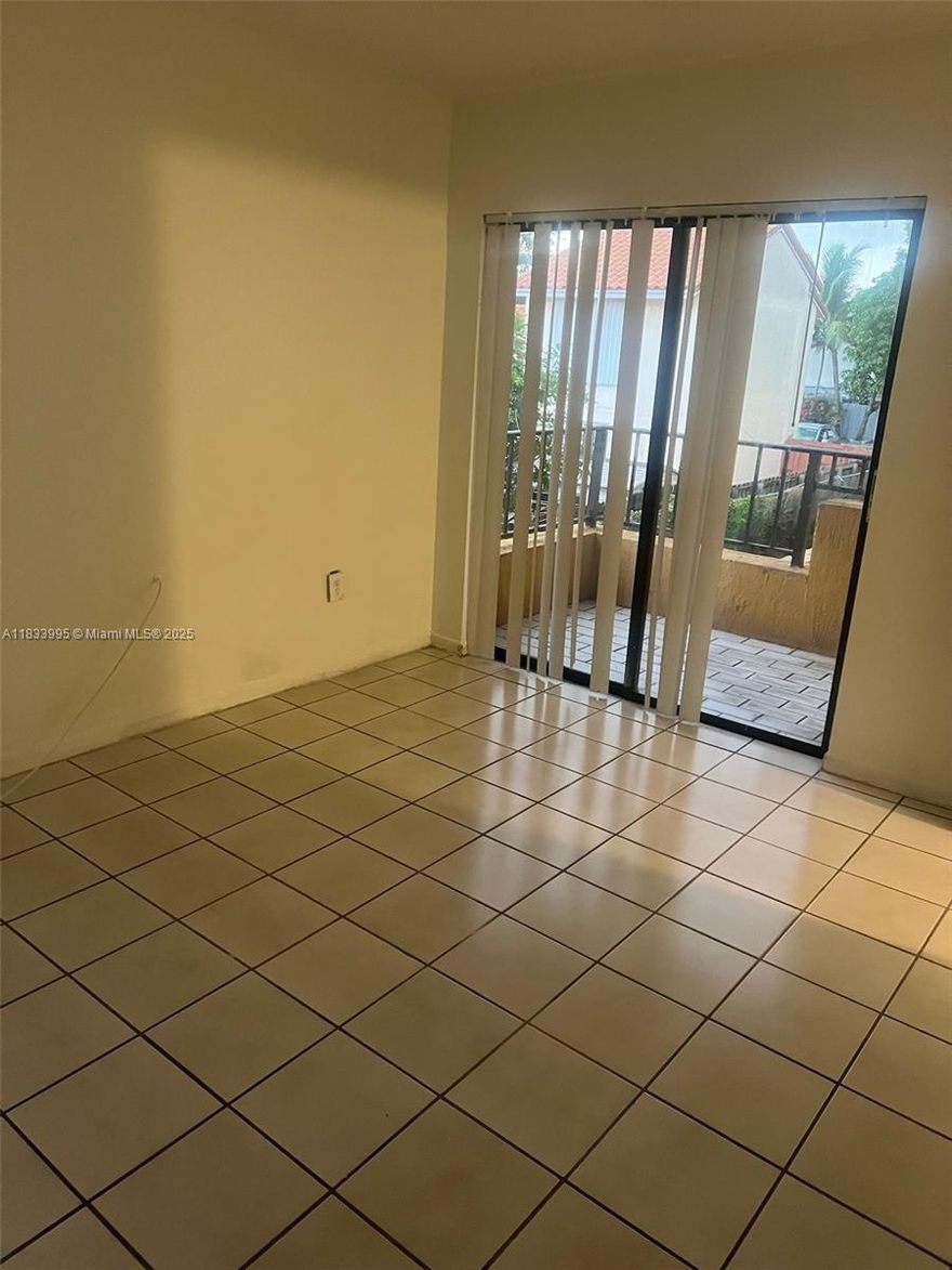 Great Condo 2 rooms and 1.5 baths with washer and dryer in unit, balcony,  2 assigned parking spaces, and plenty of visitors. Close to FIU and commercial centers. Community is secured with patrolling and cameras. Amenities include a swimming pool, playground, dog park, lake, and clubhouse. Fast approval!