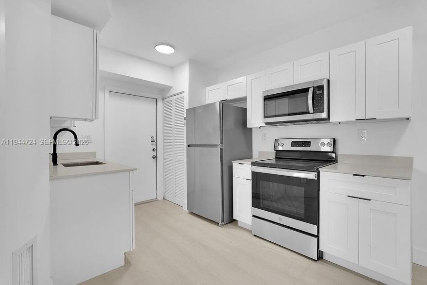 Fully renovated fourplex in prime Miami location! Each of the 4 units features 2 beds, 1 bath, new kitchens, bathrooms, stainless steel appliances, and modern finishes—all done with permits. Brand-new roof and impact windows offer long-term peace of mind. Located near Wynwood and Downtown, in a strong rental market with high demand. Perfect turnkey investment or owner-occupant opportunity!