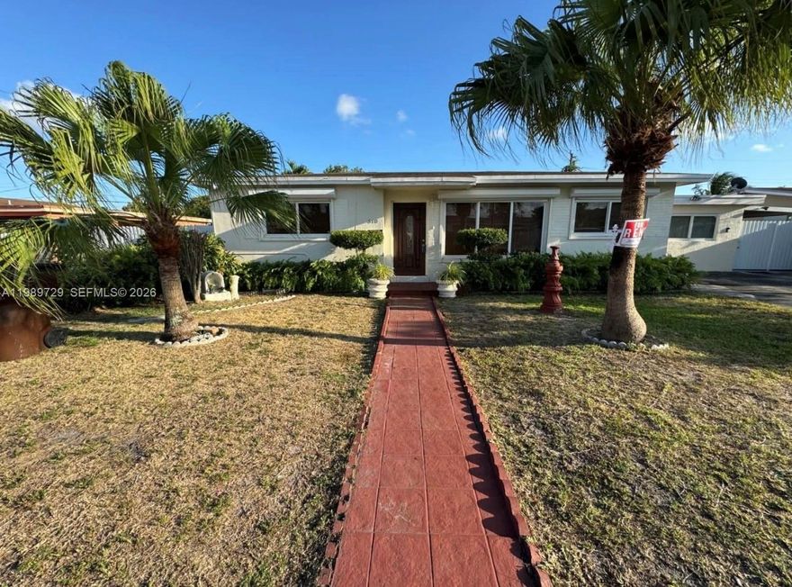 Ready to move in the heart of Hialeah. Property features specious rooms and big backyard. Close to mayor highways and shopping centers.