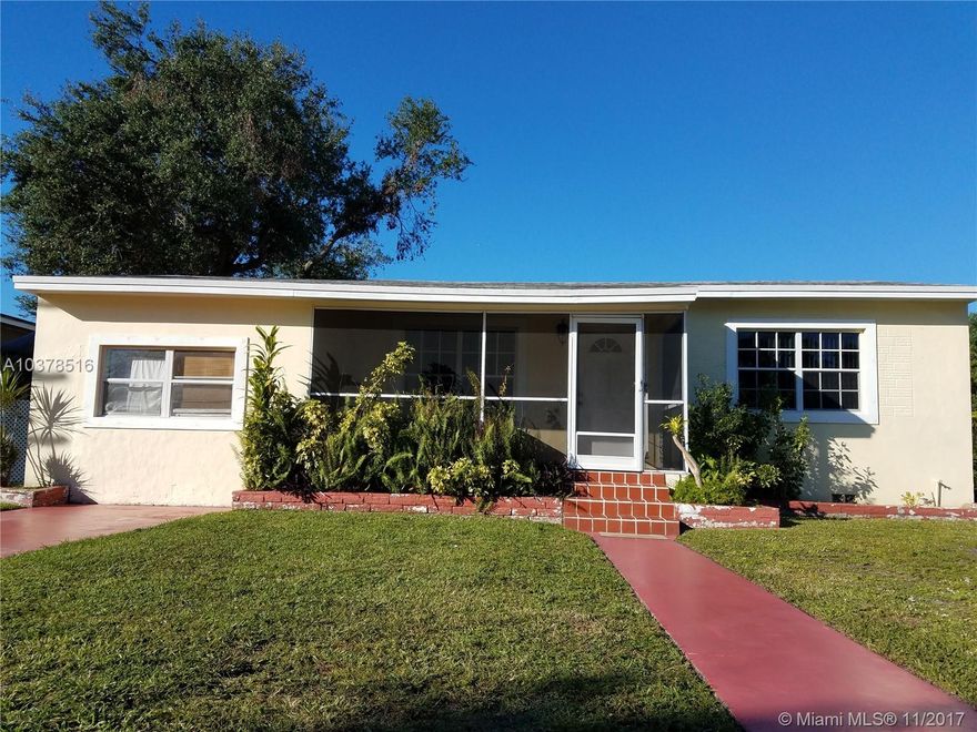 Beautiful house ON A LARGE SIZE LOT 9000 sf IN PRIME LOCATION!!! CLOSE TO AVENTURA MALL/ FIU UNIVERSITY/ & TURNPIKE.
2/1 with a SEPARATED UNIT 1/1 with a kitchen that is rented for $650 month to month in the last 5 years.
KITCHEN WITH GRANITE COUNTER TOPS, TILE / WOOD FLOORS, NEW AC,NEW BATHROOM, FLORIDA ROOM a HUGE BACK YARD WITH A STORAGE ROOM.
LARGE WALK IN CLOSETS plus the closets on the photos are included as well!
SPACE FOR YOUR BOAT, YOUR POOL . WELCOME TO YOUR NEW HOME........
INVESTORS ATTENTION : RU-2– Two-Family Residential Zoning District.