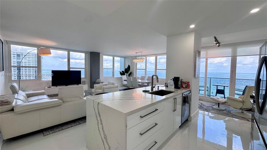 ONE OF THE BEST IF NOT THE BEST CONDO IN THE BUILDING ! STUNNING ,JUST FULLY RENOVATED FROM TOP
TO THE BOTTOM ,MODERN ,BRIGHT CORNER WITH ENDLESS OCEANVIEWS .BUILDING IS STILL UNDER
RENOVATION BUT THIS APARTMENT BALCONY AND BRAND NEW IMPACT WINDOWS ARE FULLY DONE AND OPEN 
THE ENERGY IS INDESCRIBABLE .CONDO IS FULLY FURNISHED AND EQUIPPED ,IT EVEN HAS A WORK DESK
....COME AND SEE THIS BEAUTY .CONDO HAS WASHER AND DRYER INSIDE THE APAPRTMENT AS WELL AS BRAND
NEW STAINLESS STEEL APPLIANCES .STEPS TO THE FAMOUS BOARDWALK ,RESTAURANTS ,FORT LAUDERDALE
AIRPORT TRULY BEAUTIFUL ,SPACIOUS,BRIGHT CONDO .CONDO IS AVAILABLE STARTING NOVEMBER 26 AT
$5999 PER MONTH ALL INCLUDED
