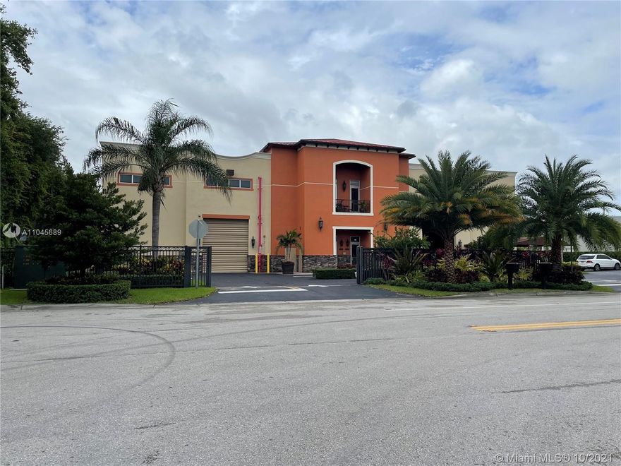 2 Bay Free Standing Building with Elevator. Comprised of 16,000+/- SF Warehouse /3,000+/- SF Total Office (2,500+/-SF 2Bed/2Bath Luxurious watchman's quarters with full Kitchen, Living and Dining Area. With plenty of closet space an balcony over seeing property. Kohler generator fully capable to run the entire property,  27' Clear Ceiling Height, Fully Fire Sprinklered/24 Parking Spaces/2009 Year Built, Reinforced Concrete Block and Stucco Construction/One (1) Street Level Door-Side of Bldg./Two (2) Street Level Doors in Rear/Two (2) Street Level Doors in Front.
