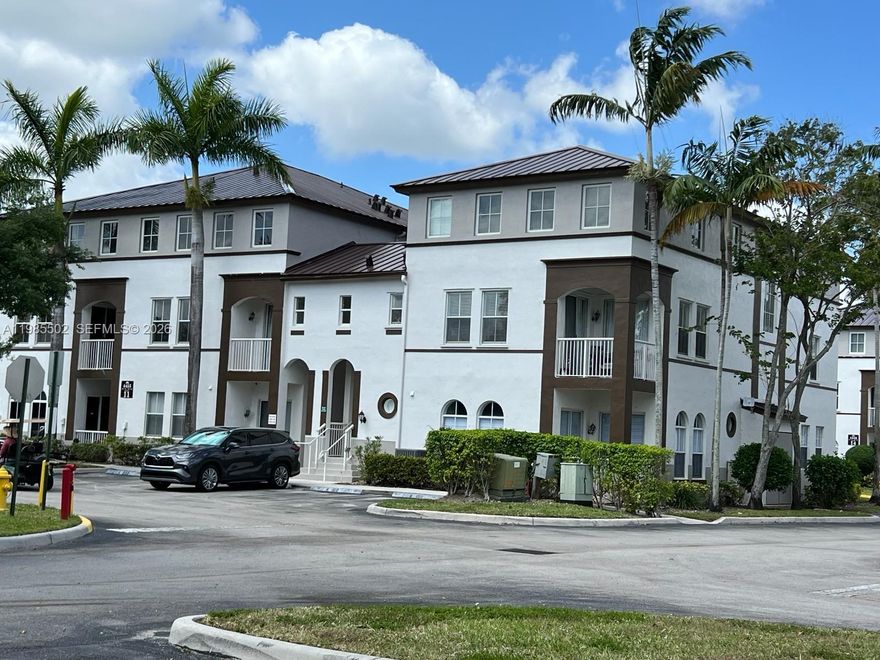 This is a two stories condo with three bedrooms and two and a half bath. Unit is completely updated and just painted. Kitchen has wood cabinets, marble countertops and new white appliances. First floor has ceramic tile; and stairs and second floor are wood. Bathrooms have been remodeled also. Unit has two assigned parking spaces. Community has pool, clubhouse and gym. Also it is completely fenced and has 24/7 security. Association approval is required and it takes about 3 weeks approval. Credit score require by the association is 700. Please call listing agent for showing instructions.