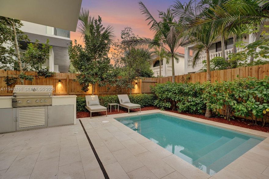 NOT A CONDO! Fee Simple Lot/Block Title! Nestled in the heart of Coconut Grove, this newly built townhome captures the essence of modern luxury in one of Miami’s most iconic & sought after neighborhoods. Designed for those who value both style & substance, the residence unfolds across two beautifully appointed levels, offering over 2,200 total SFT of light filed, open concept living. Floor-to-ceiling windows invite sunlight to pour in, creating a seamless connection between indoors & out while highlighting the home’s contemporary designer finishes. At the center of the home, the sleek, chef inspired kitchen is as functional as it is striking appointed with high end appliances, quartz countertops, & custom cabinetry that elevate everyday living & effortless entertaining. The primary suite serves as a serene retreat, complete with its own balcony; perfect for unwinding beneath the Grove’s lush canopy. Outdoors, a walled backyard with a sparkling private pool transforms the home into a personal oasis. Enclosed garage & in-unit laundry enhance daily ease. Coconut Grove’s vibrant lifestyle awaits tree lined streets, waterfront parks, boutique shopping, acclaimed dining, and easy access to major roadways combining to offer a rare blend of urban energy and relaxed, neighborhood charm. This is a lifestyle defined by comfort, sophistication, with an unmatched location! NO HOA!! Easy to show. Ask about the 3-2-1 approved lender buydown. You get an interest rate as low as 3%!!