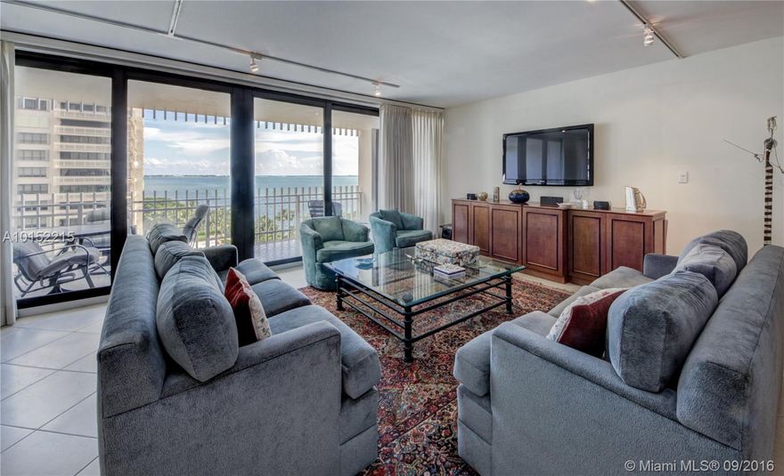 This is a great 2 bedroom 2 bath unit (1882 SF) with east bay and Key Biscayne views. Recent updates include impact glass windows and doors, glamorous master bath and open kitchen with granite counters. All rooms are spacious with large closets and abundant storage. Enjoy the wonderful Grove Isle lifestyle - gym, tennis, restaurant, spa & marina, all on a conveniently located private island. 24 hour notice, please. Showings preferred after 12:00 noon.