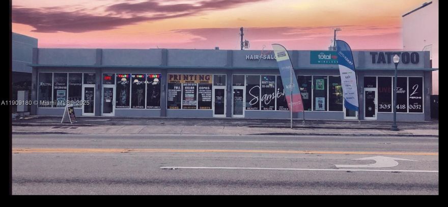 Have your business thrive in this renovated 900 sq ft. Retail space facing SW 8 st. High traffic street. Impact windows and doors. Parking behind the building.