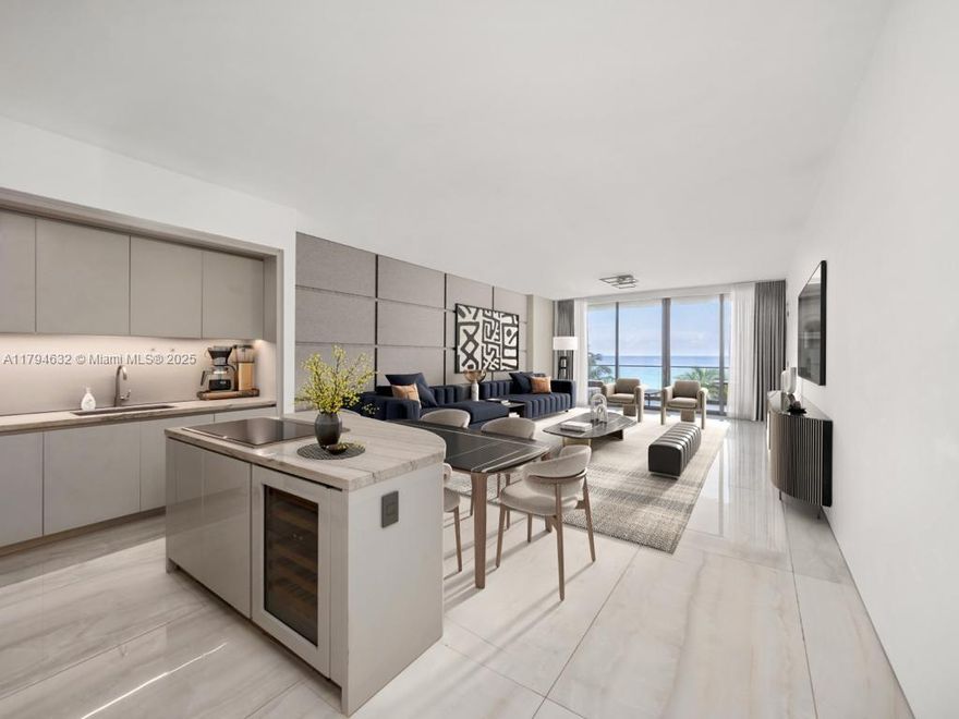 Welcome home to one of the most desirable buildings in Sunny Isles Beach, Residences by Armani/Casa designed
by Giorgio Armani and Architect Cesar Pelli. Fully furnished three-bedroom and three-and-a-half bathroom condo  boasting a soaring 10 ft ceiling heights and stunning views, features a private elevator and foyer, expansive balconies with access from all bedrooms, marble floors, Sub-Zero and Wolf appliances, designer wallpaper throughout, and customized closets. Enjoy exclusive amenities that include pool services, a spa and fitness center, bar, restaurant, cigar, and wine lounge, movie theater, kids room, and much more.