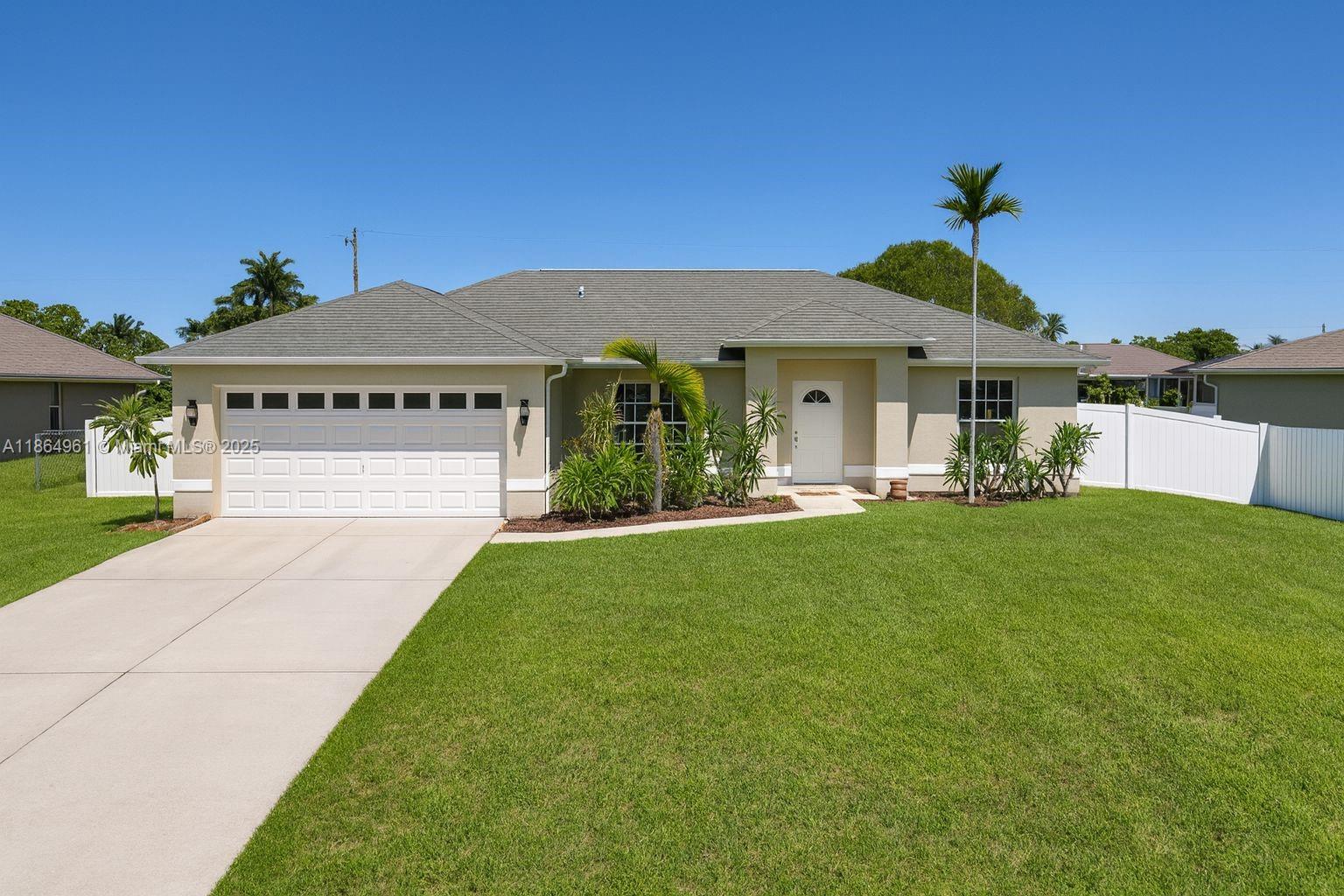 Welcome to your dream home! This beautifully updated 3-bedroom, 2-bath pool residence seamlessly blends comfort and style. Completely refreshed in 2022, the home showcases elegant tile flooring throughout, a modern kitchen with granite countertops, a spacious island, and sleek new appliances—perfect for both everyday living and entertaining.
Enjoy peace of mind with a newer A/C (2018) and step outside to your own private backyard retreat, featuring a sparkling pool and a newer fence (2018) for added privacy. Whether hosting gatherings or simply unwinding, this move-in ready home offers the perfect balance of relaxation and sophistication.
Don’t miss the opportunity to make this stunning property yours!