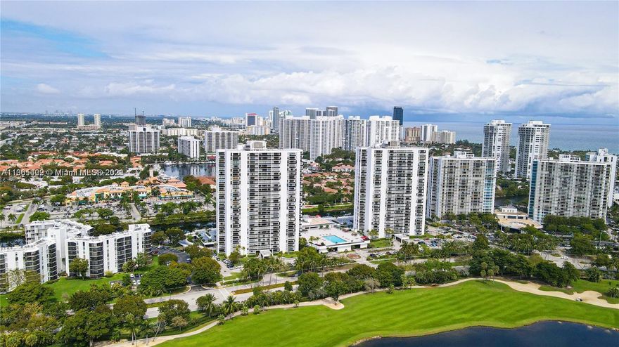 In the heart of Aventura  with the view of the beautiful Turnberry golf course. This unit has been updated with an impeccable modern taste including an addition to the bedroom which turns it into a separate guest bedroom with a Murphy bed in place which can be turned back to an office. The unit comes with a storage space, newer A/C, newer dishwasher, stainless steel appliances, white lacquered kitchen cabinets with granite counter tops ,convection microwave and convection freestanding oven.
Maintenance: cable, internet, water/sewer, trash, security, pest control, Laundry Facilities on each floor
Amenities: Heated pool,jacuzzi, BBQ ,ample eating area overlooking the canal plus a kitchen,  gym,sauna, card room,  meeting room, party room, billiard room, separate storage for bicycles.
