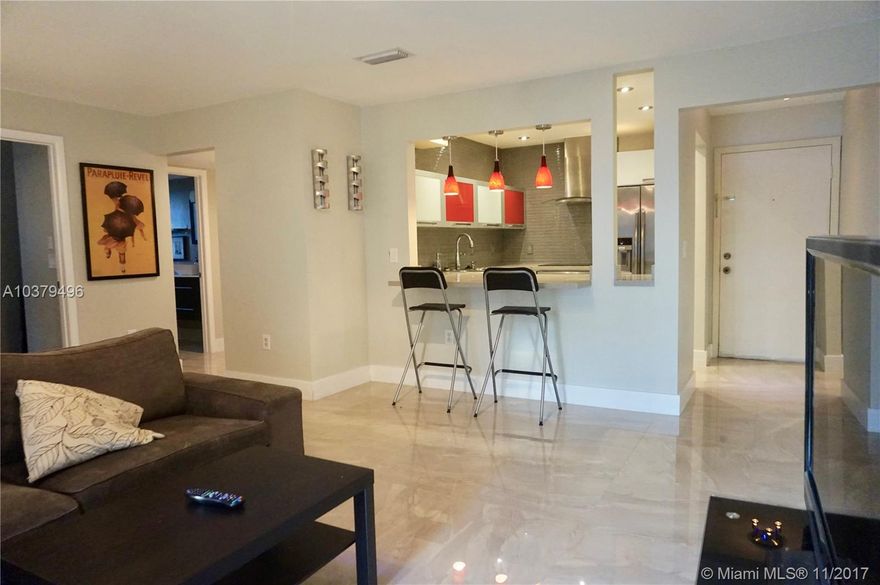 Come see this beautiful fully remodeled unit in the highly desirable city of Dania Beach. a merely 5 min drive to the beach, this unit is perfectly located around shops, restaurants, supermarkets and the nature reserves. All new 2 bedroom and 2 baths fully custom and modern. Fully custom chefs kitchen equipped with new Stainless Steel Appliances. New vanity with custom sinks and quartz top, custom dual head standing shower with enough room for 5! new wahser and dryer, new water heater, new floors throughout. Custom lighting and built ins. This is the perfect winter or full time apartment. nothing to be done in this one!!