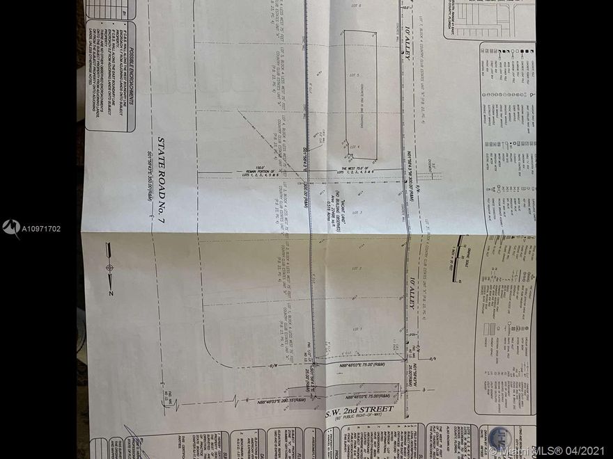 Commercial land half acre 
22,500 SF commercial land, 75' of street frontage on both SW 3rd St & SW 2nd St. 150' from State Rd 7/441 with traffic counts in excess of 45,000 AADT. Neighboring properties include retail strip, offices, and automotive related. Located less than 900 ft South of Broward Blvd and SR 7. Central Broward location minutes from downtown, I-95 and FL Turn- pike. Zoning is HC (Hybrid Commercial), which allows a wide range of com- mercial uses including Office, Day Care,