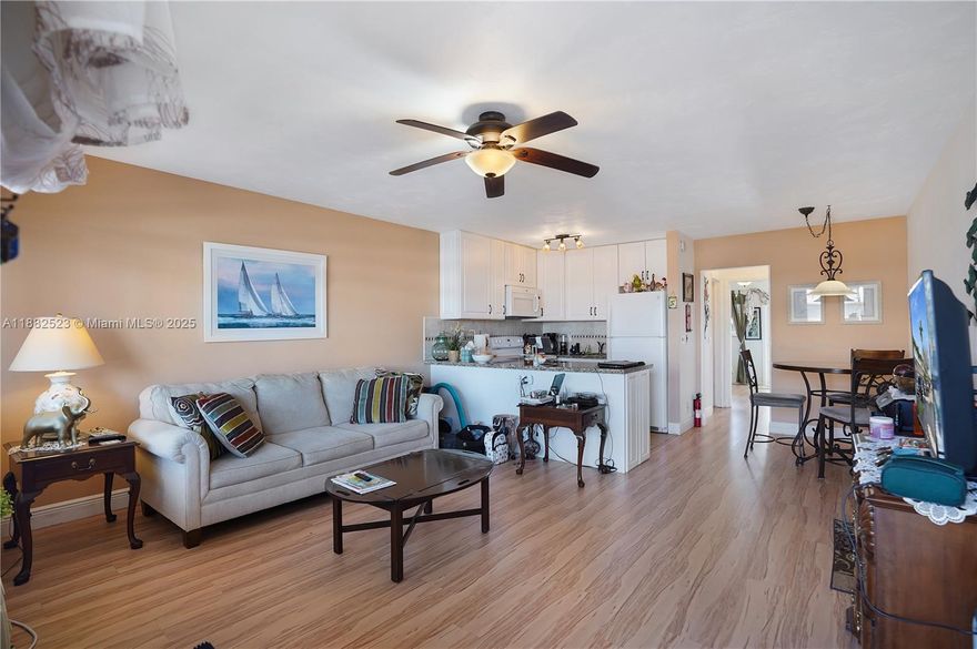 55+ COMMUNITY – Fully furnished 1 bed / 1 bath just 15 minutes to the beach! Bright, move-in ready condo featuring a comfortable living/dining area, updated kitchen with full-size appliances, spacious bedroom with generous closet, and a sparkling bathroom. Enjoy morning coffee on the balcony/patio and sunsets over the manicured grounds. Resort-style amenities: heated pool, clubhouse, fitness room, billiards, library, shuffleboard, BBQ area, walking paths. Prime location close to major highways, shopping centers, restaurants, groceries, hospitals, and parks. Quiet, well-kept community with laundry on site. Rent includes water/sewer, trash, basic cable/internet