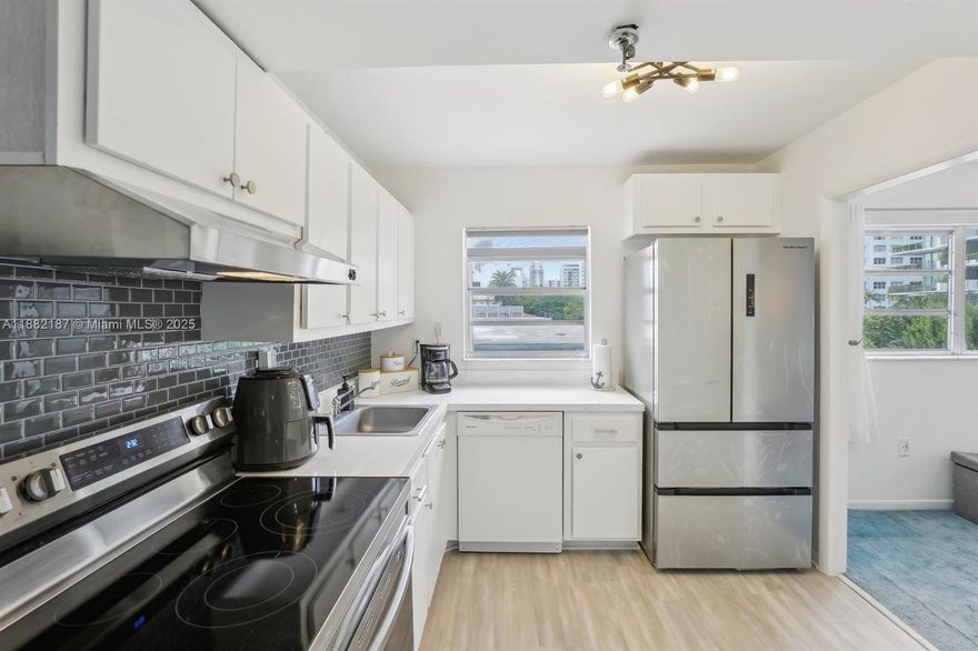 LARGE and BRIGHT Condo in the heart of Miami Beach, located on the highly desired West Avenue where you will find most locals! Updated bathrooms and kitchen with new appliances. Huge Master Bedroom with spacious walking closet. The Guest Bedroom is suitable for a HOME OFFICE or kids' room. Street-front balcony - new railing has been installed! One Parking space is assigned, additional residential street parking is available. Furnishings are negotiable. Short walk to Whole Foods, Trader Joe's, to the Best Restaurants & Lincoln Road, 5 min. drive to Target, Ross and Publix. Beach 15 mins walk. The building is going through the 40-year recertification process. New hurricane proof windows will be installed at seller's cost. Please contact for more information.