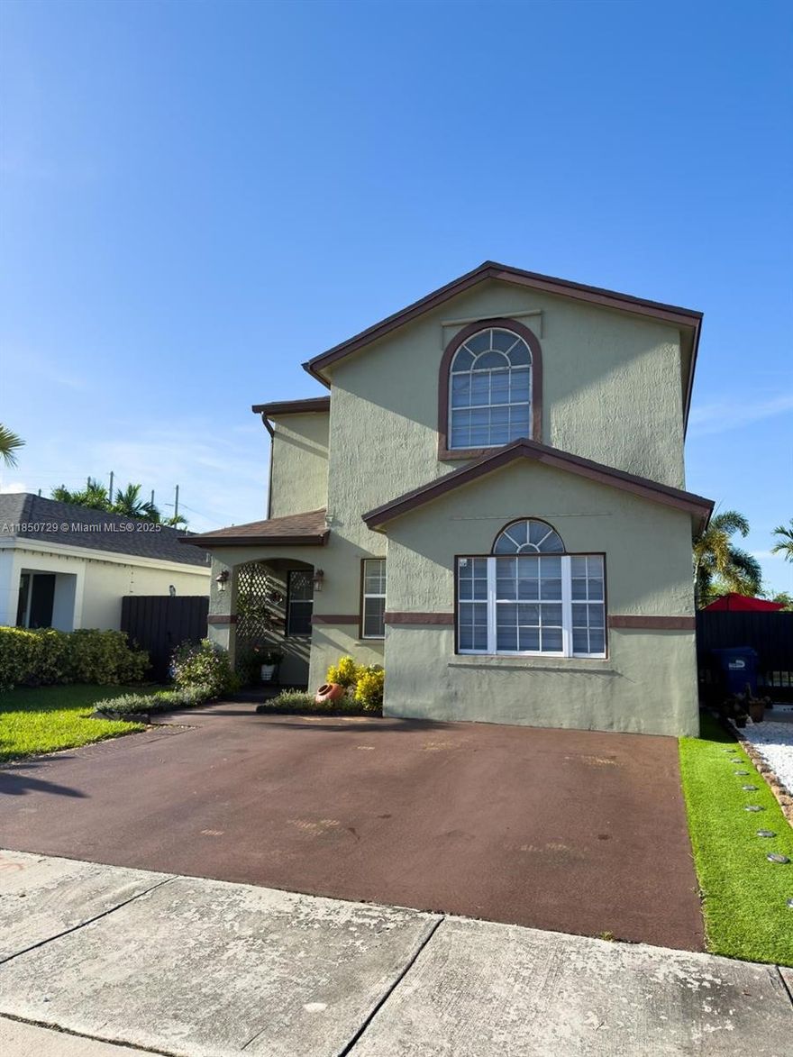 Charming 2-story, 3-bedroom, 2.5-bath home for sale in a prime location! Situated just minutes away from the Turnpike and 874, with top-rated schools, shopping centers, and dining. 
This beautifully maintained property features a spacious layout with a bright living room, formal dining area, and large family room, perfect for entertaining or relaxing.
The modern kitchen is equipped with brand-new appliances, ideal for culinary adventures.
Primary Bathroom is equipped with BathFitters and have a lifetime warranty which will be transferred to the new owners!
Step outside to a large backyard with a storage shed and covered lanai, perfect for relaxation.
With a recently updated roof, this move-in-ready home offers comfort and value.
Schedule a private showing today!