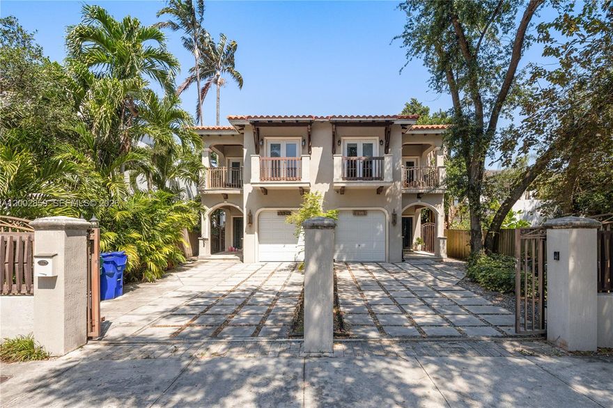 Welcome to this elegant 3-bedroom, 2.5 bath residence perfectly situated in one of Coconut Grove's most desirable locations. Just a short stroll from the neighborhood's vibrant restaurants, boutique shops, parks, and waterfront, this home offers the ideal blend of privacy and convenience. Designed with an open floor plan and adorned with marble floors throughout, the interior feels bright, spacious, and inviting. The property is fully gated and features a lush private backyard- your own serene retreat- complete with a sparkling pool perfect for relaxing and entertaining. A rare opportunity to enjoy the best of The Grove lifestyle in a beautifully appointed home.