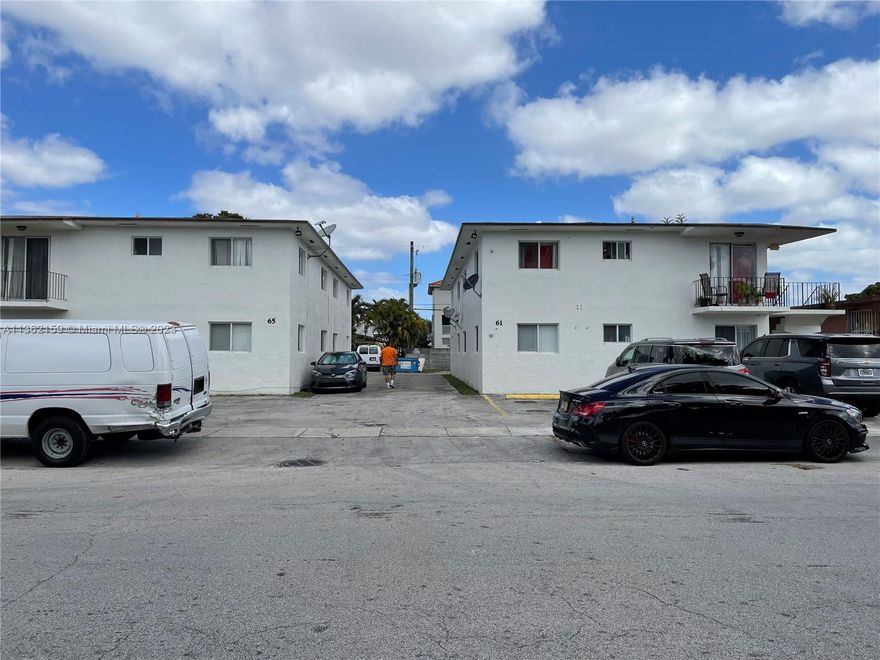 FOR SALE: A total of 8 units in 2 buildings with new impact windows in Hialeah, all the units are 2 bedrooms and 1 bathroom with an average of 840 SQ FT per unit. Current rent is $1,900 per unit, market rent for these units are around $2,100. DO NOT DISTURB THE TENANTS. Okay to see property on the outside, the owner will show the property interior after an accepted as- is offer only. The Buyer will cooperate with the Seller 1031 exchange..For additional information call listing agent.