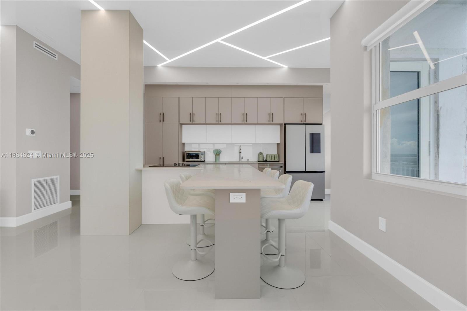 Stunning 2BD/2BA penthouse in the heart of Aventura with city and water views! This completely remodeled residence features soaring high ceilings, modern finishes, and an open, light-filled layout. The sleek kitchen and spacious living areas flow seamlessly, perfect for entertaining or relaxing at home. Located in a prime area, just steps from restaurants, Plum Market, and all that Aventura has to offer. Enjoy excellent amenities including pool, fitness center, 24/7 security, BBQ area, marina, cafe and more. A rare opportunity to own a stylish penthouse in one of the most desirable neighborhoods!