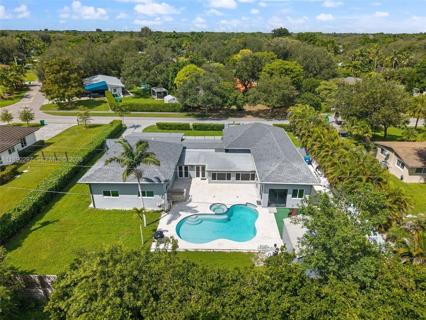 Beautifully remodeled 4-bedroom, 5-bathroom home in the highly desirable Kendalwood Estates, just outside the Pinecrest boundary. Sitting on a spacious 15,000 sq ft lot, this stunning residence showcases a new roof, new high-impact doors and windows, new septic tank, and new stainless-steel appliances. The flexible floor plan includes private in-law quarters, perfect for guests or extended family, and a two-car garage. Step outside to your own private tropical oasis featuring a sparkling pool, built-in barbecue, and plenty of space for entertaining or relaxing year-round. Located near top-rated schools including True North K-8, Vineland K-8, Pinecrest Elementary, and Palmetto Senior High, this move-in ready home perfectly blends comfort, style, and location.