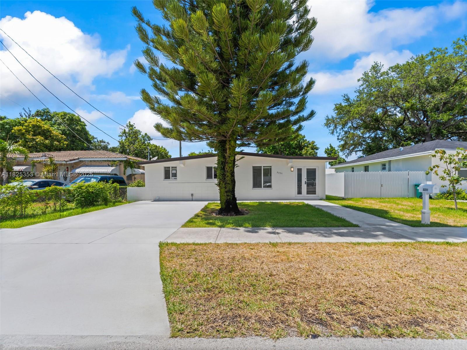 Fully renovated 3-bedroom home with NEW roof, impact windows & doors, and a brand-new central A/C system with all new ducts! Featuring an open-concept kitchen with granite countertops and stainless steel appliances, modern tile flooring throughout, and fully renovated bathroom. Spacious backyard offers plenty of room for a pool. Located on a quiet street, this move-in ready home is perfect for first-time buyers.