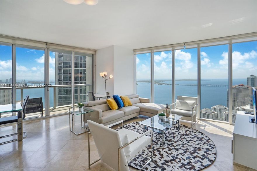 CORNER UNIT HIGH FLOOR BEST FLOOR PLAN!!Stunning Bay Views from 47TH Floor "C" Line Unit. Best Line in W Tower. Gourmet Kitchen, floor to ceiling glass windows. Amenities include: 28,000 sq. ft. spa and fitness center, Wet Deck, W Restaurant, 2-acre pool deck and much more! BRAND NEW AIR/C THE UNIT CAN BE RENTED DAILY , WEEKLY NO RESTRICTIONS!!