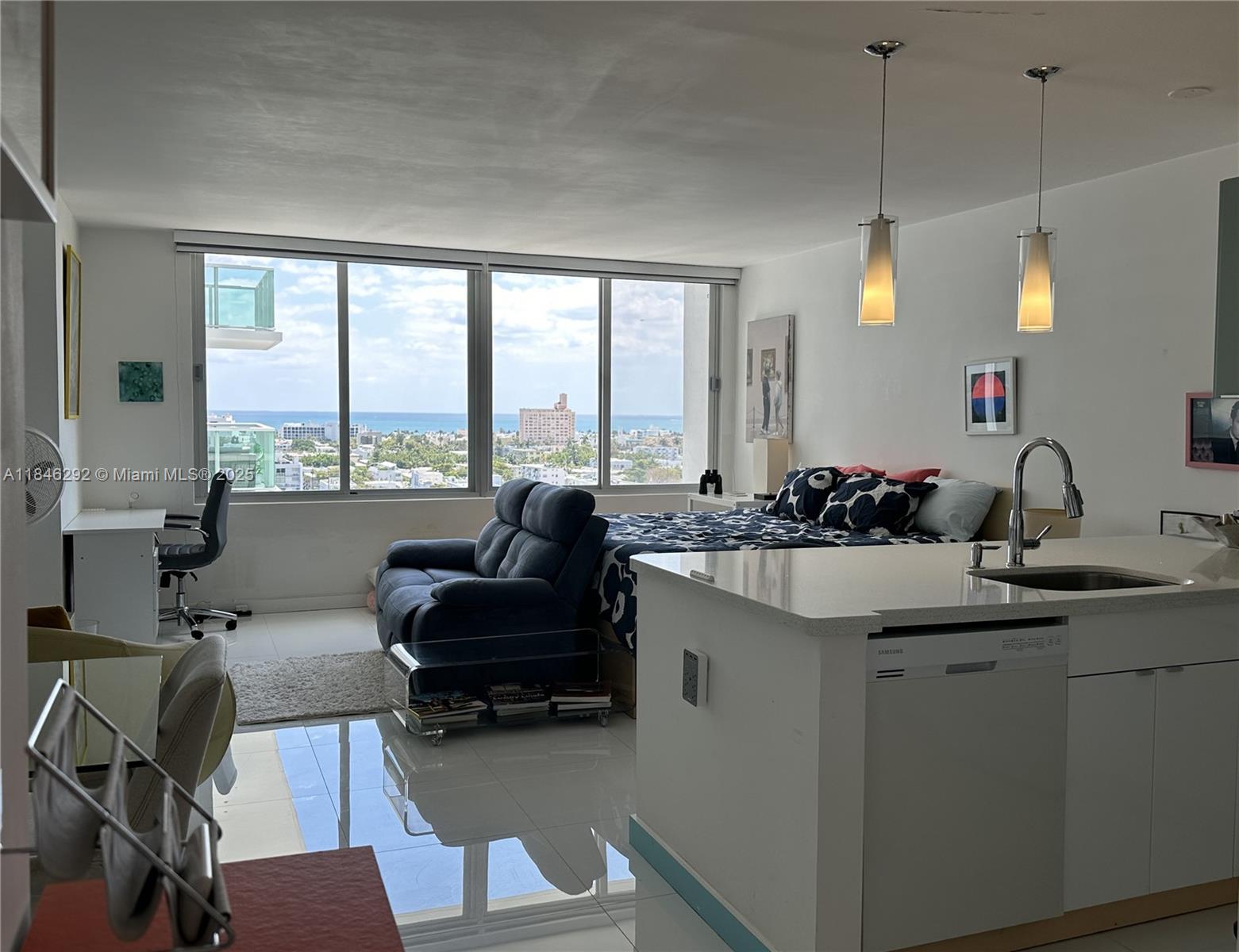 Six Months in South Beach! JULY 22 - DEC 20. Spacious, Renovated, fully furnished studio with OCEAN & City View. Washer, Dryer in the unit. Close to Beach, Whole Foods, Lincoln Road, Walgreens. Gorgeous new pool area, Gym, Cable, Internet included. EXCELLENT Location & price. Just Bring Your Clothes!!!! Enjoy the Life of SoBe!!! TEXT/CALL for showings. Sorry, no pets.