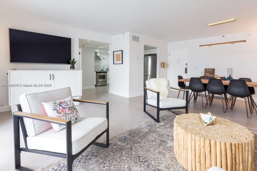 Welcome Home! Bright and newly renovated Sunny Isles Beach condo overlooking the beautiful intracoastal waterway. Fully furnished for a bright and modern feel. Can also be rented unfurnished. Spacious layout with one large bedroom and open living room. Take advantage of the newly renovated heated pool with open bay views. Enjoy sunsets overlooking the water from the waterfront pool or from the large balcony. Amazing location just blocks away from the beach and a short drive to the best shopping, dining and nightlife. Move-in ready